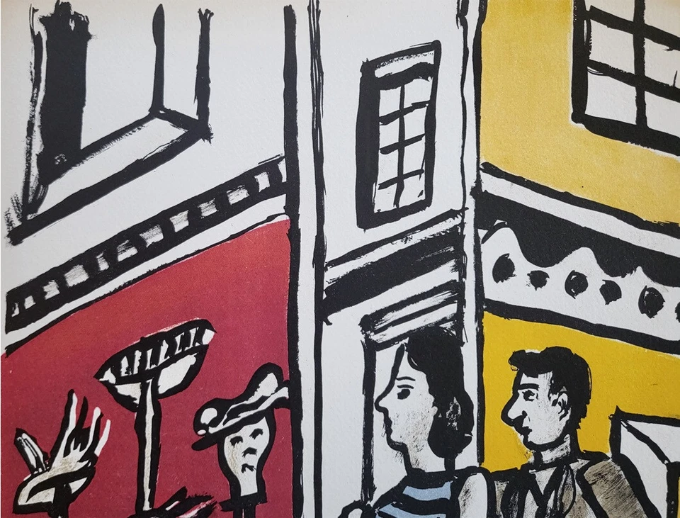 Fernand Leger "Mes Voyages VII" 原版平版印刷限量版 Mourlot 1960 — 第 2/4 张图片