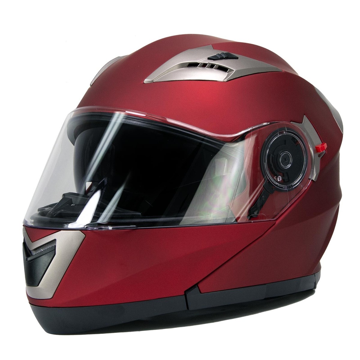Milwaukee Helmets 9826 DOT 'Ionized' Red Advanced Modular