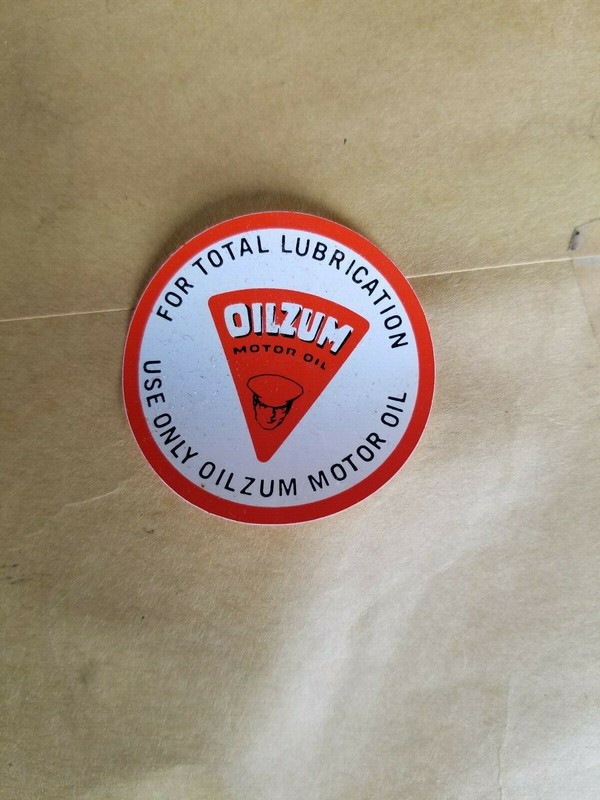 Oilzum Vent Window Sticker Decal Set Of 5 NOS