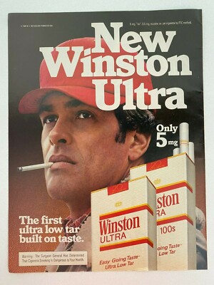 Winston Ultra Cigarettes Vintage 1981 Print Ad