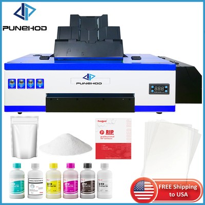 PUNEHOD A3 L1800 DTF Printer Transfer Printer Flatbed Heat Direct to Film Print