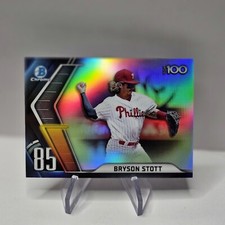 Bryson Stott 2022 Bowman Chrome Top 100 Insert Refractor BTP-85