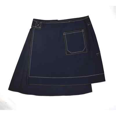 Derek Lam Crosby 10 Midnight Navy Asymmetrical Denim Skirt Womens