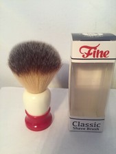 Fine Classic Synthic Angel Hair Shaving Brush Red White