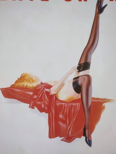 LATE SHOW Vintage German Movie Poster Erotic Pinup Girl In Stockings HUGE 33x47" - Bild 4 von 6