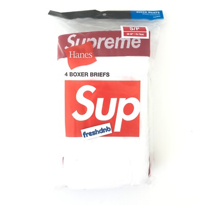 Supreme Hanes Boxershorts - weiß - klein - 4er Pack - VERTRAUENSWÜRDIGER VERKÄUFER