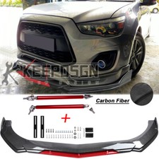 For Mitsubishi Outlander Front Bumper Lip Splitter Parts Body Kit Carbon Fiber