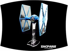 Display stand for Vintage Star Wars Micro Collection Tie Fighter Imperial -Nice!