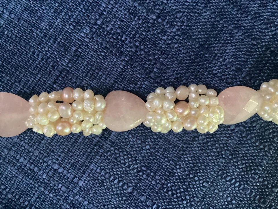 Wempe zartes Set (Kette + Armband) mit Rosenquarz und Süsswasserperlen - Bild 2 von 4