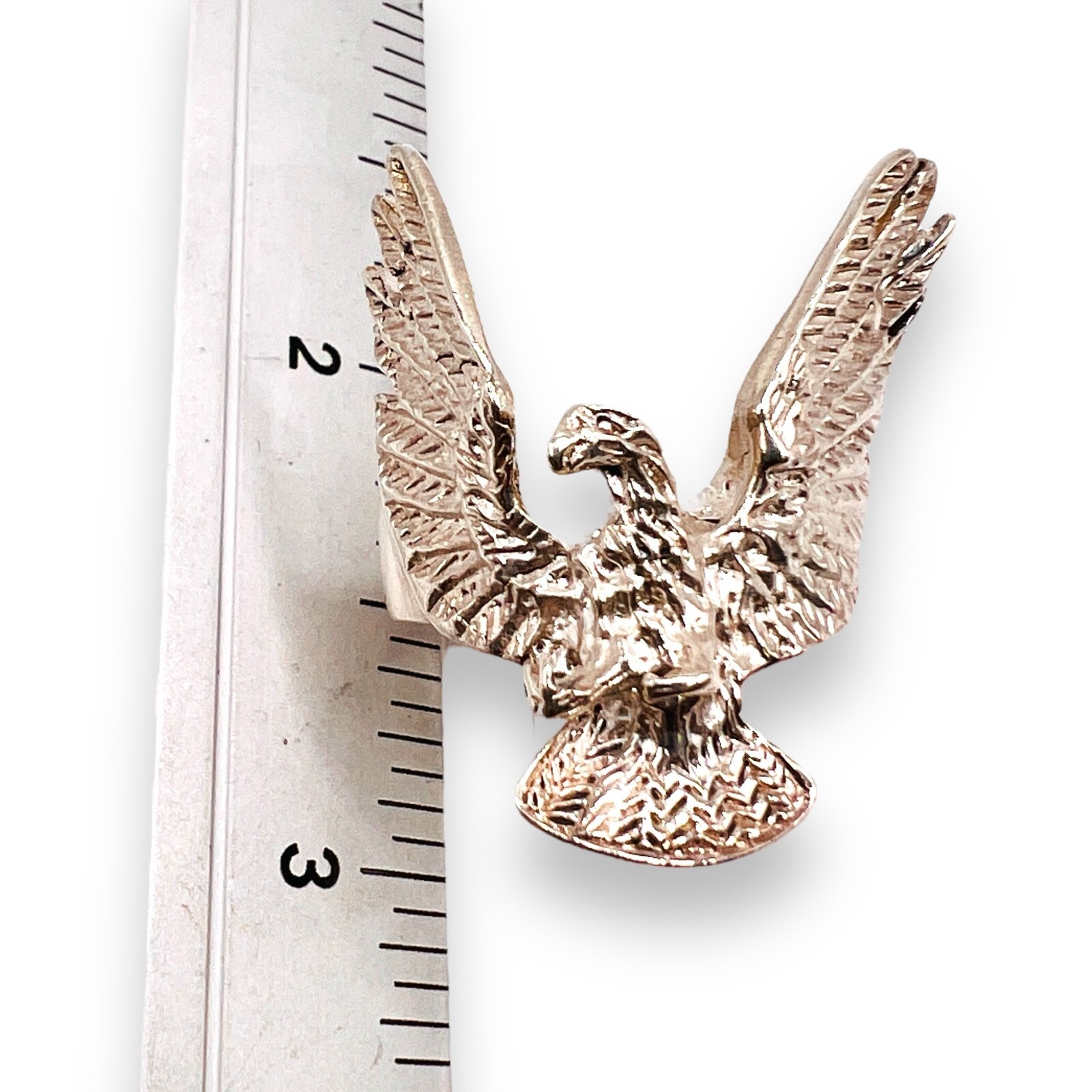 Vintage Eagle Shaped Ring Solid Sterling Silver 9… - image 5