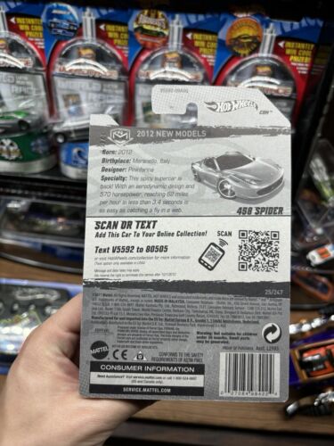 Hot Wheels 2012 New Models Ferrari 458 Spider 2012 Factory Sealed Set 25/247 - Picture 3 of 3
