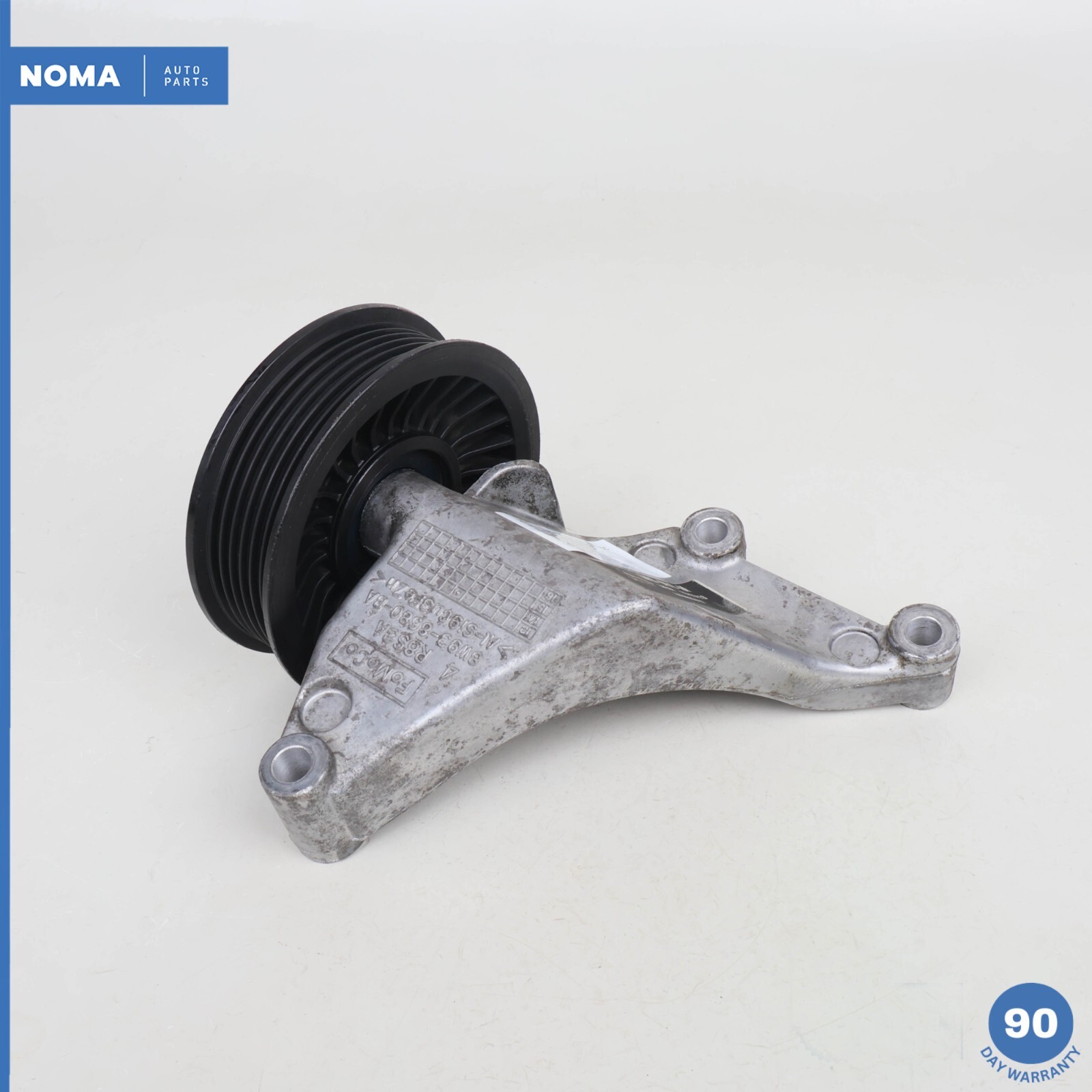 2014 Jaguar X152 F-Type Engine Lower Belt Idler Pulley Bracket w/ Pulley OEM 68k