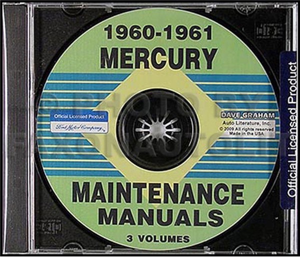 1960-1961 Mercury Werkstatt-Handbuch Auf CD-ROM Reparatur & Wartung-image