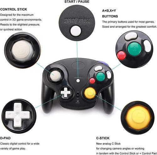 Wired/2.4G Wireless NGC Controller Gamepad Joystick for Nintendo Gamecube GC - Picture 47 of 74