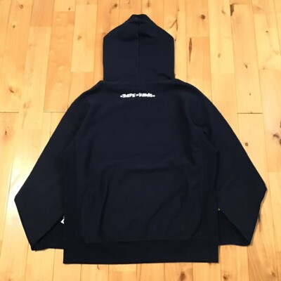 BAPE × KAWS Cloud Logo Pullover Hoodie a bathing ape NIGO Navy