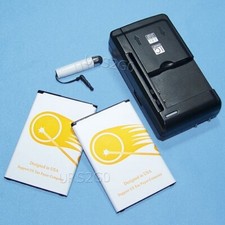 Lithium Excellent 2 x 3220mAh battery Charger Stylus For LG Phoenix 4 X210APM