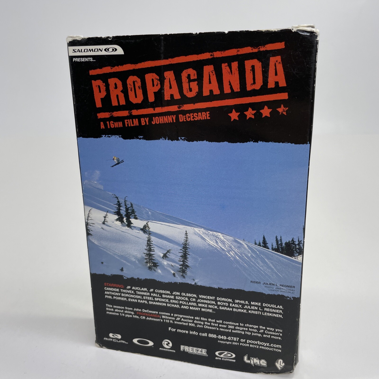 Rare! Salomon Presents Propaganda (VHS 2001) Extreme Skiing Johnny DeCesare