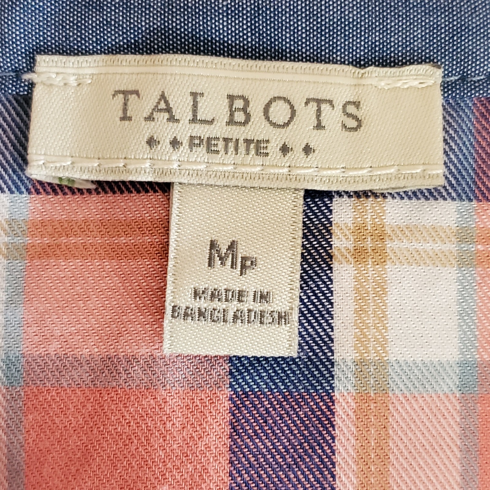 TALBOTS Long Sleeve Collared Button Up Plaid Shir… - image 7