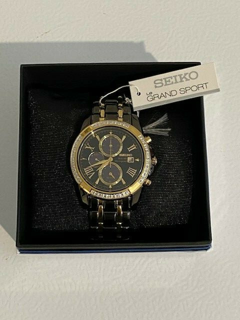 seiko le grand sport solar diamond set mens watch ssc514p