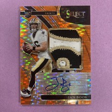 2021 Panini Select Ian Book RC RPA ROOKIE PATCH AUTO-ORANGE PULSAR PRIZM /25 FB1