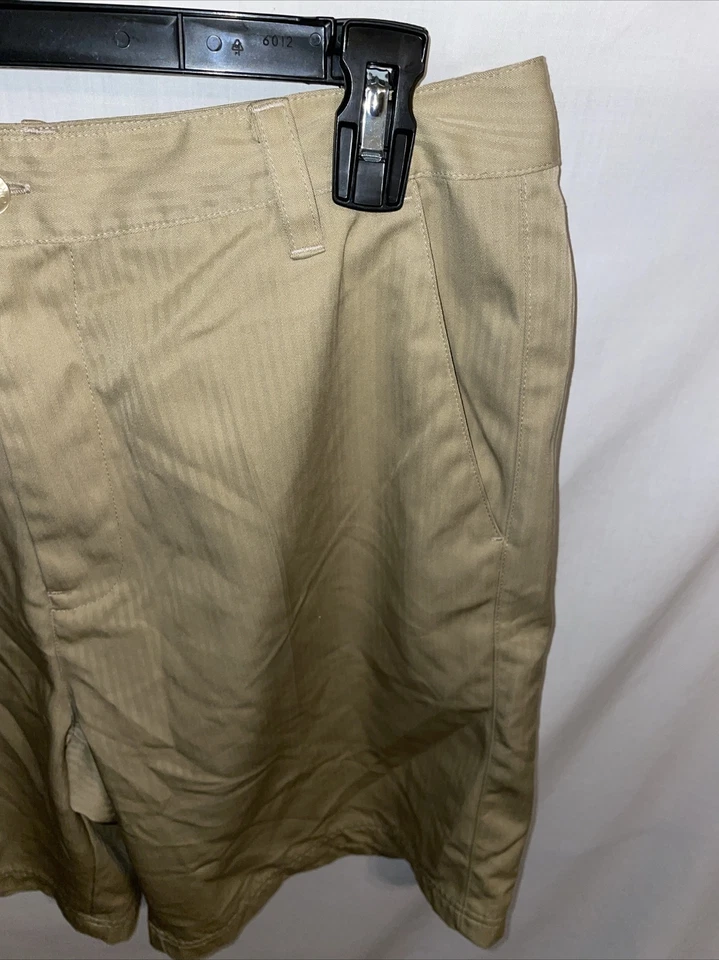 Pantalones Cortos de Golf Fila Para Hombre Talla 34 Caqui Beige Cremallera Mosca Cinturón Lazos Bolsillos Atletismo Foto 4 de 4