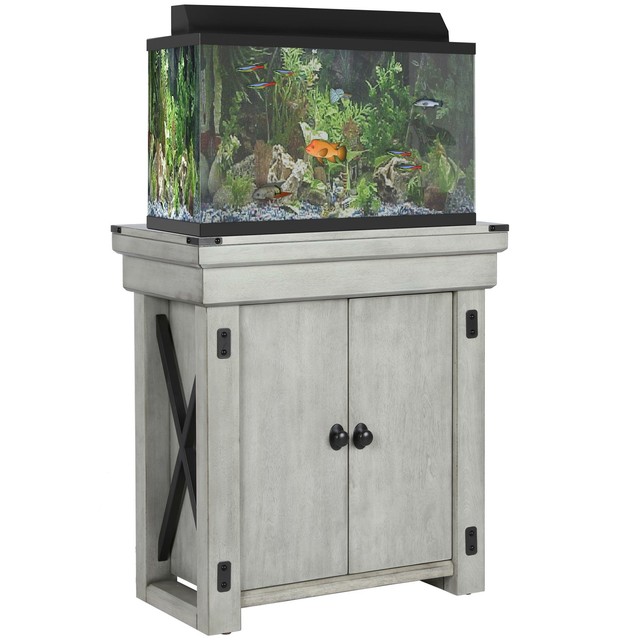 rustic aquarium stand