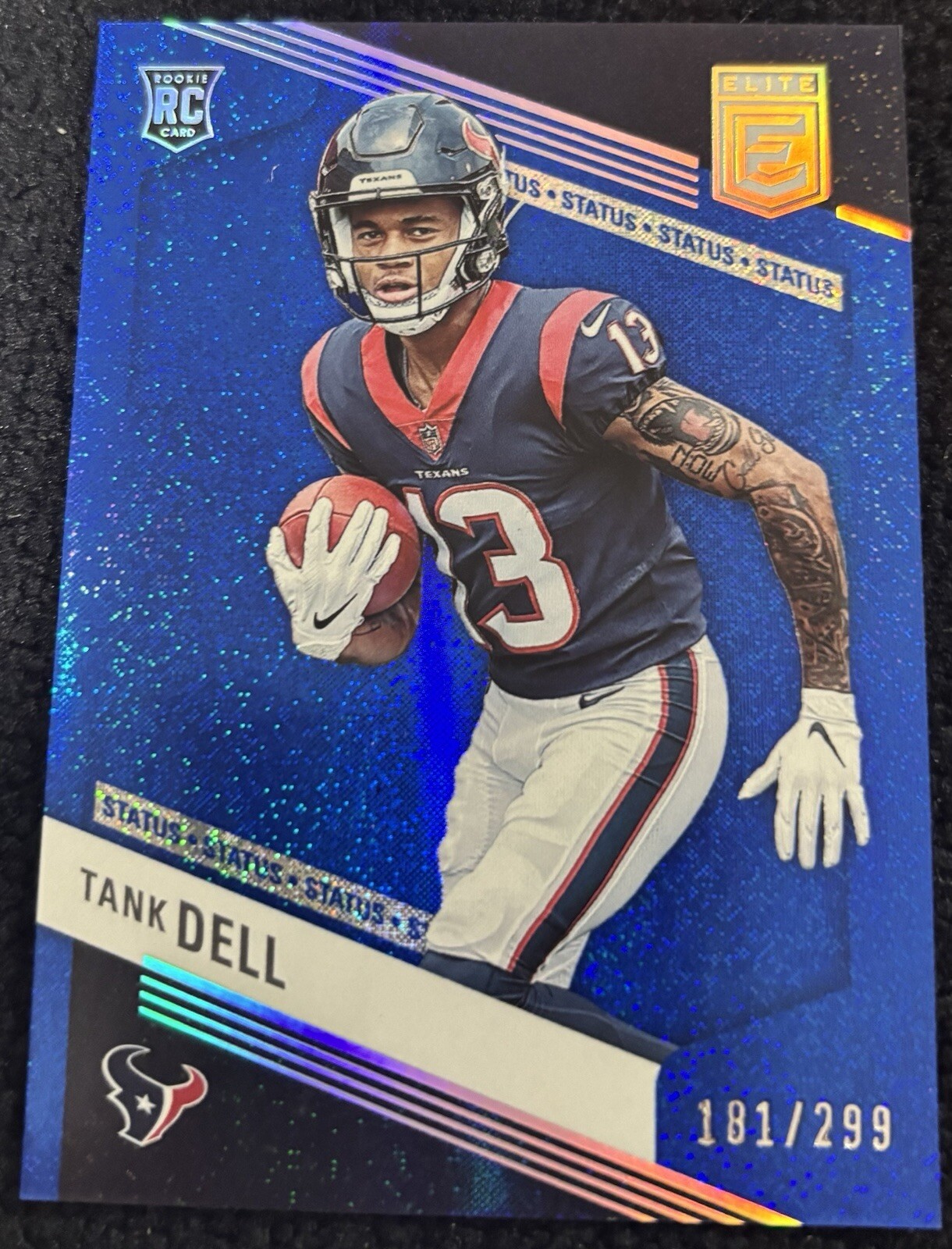 2023-24 Panini Donruss Elite-blue Sparkle Status #172 Tank Dell /299 (RC)