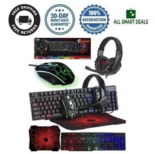 Juego Set Conjunto Gamer Para Videojuegos Teclado Mouse Audifonos Multiplataform