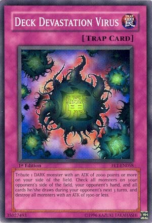 Deck Devastation Virus [FET-EN058] Super Rare Heavily Played 1st Edition - Yugio - Picture 1 of 1