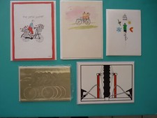 Biking Bicycling Themed Any Occasion Greeting Cards Lot of 5 Different 3