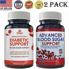 Advanced Blood Sugar Support Promotes Healthy Energy Dietary Supplement Combo
