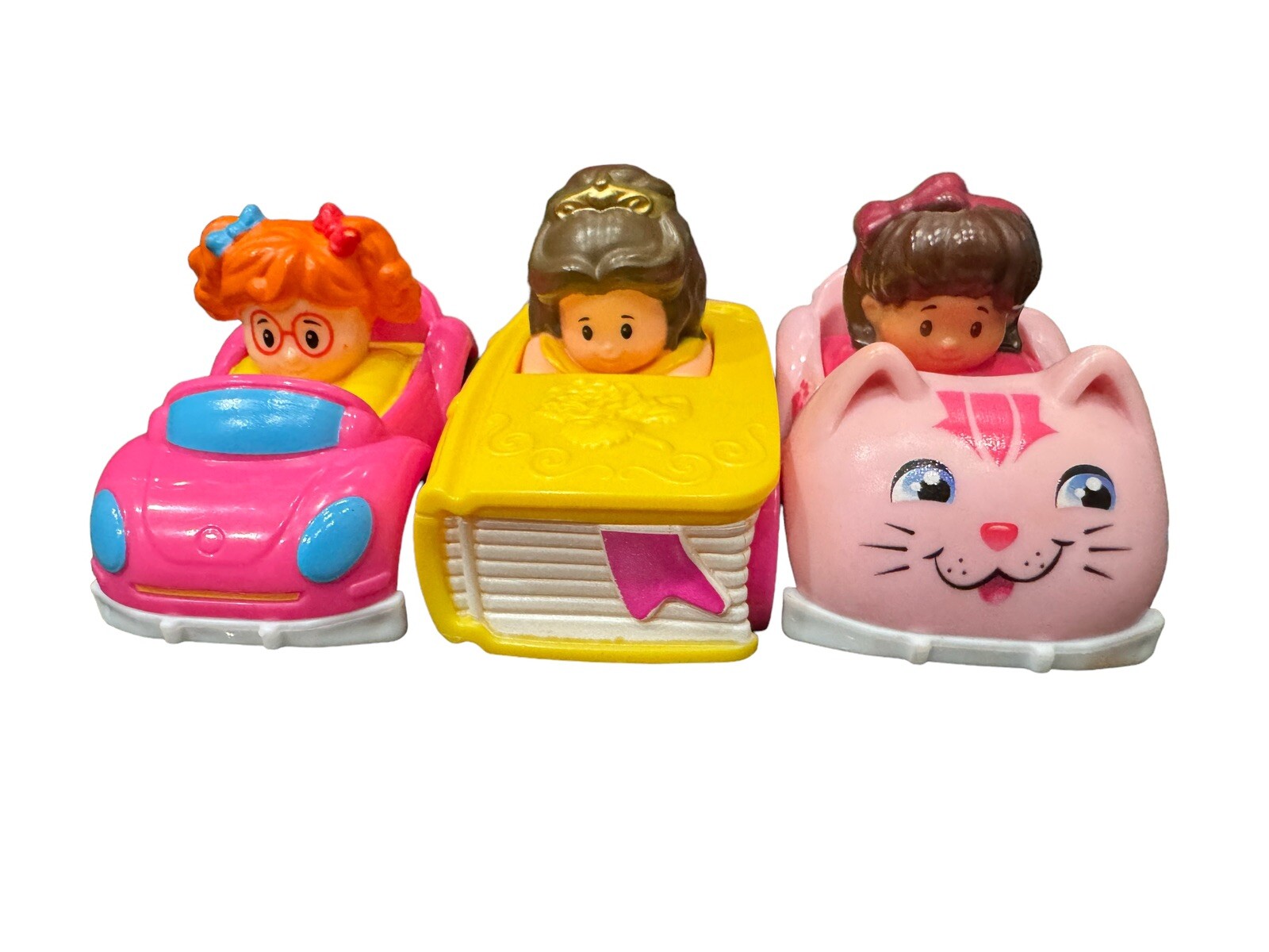 Fisher Price Little People Princess Wheelies Playset & 3 Wheelie Cars