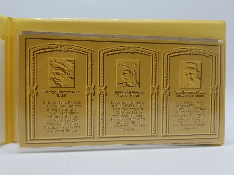 1992 St. Vincent Hall of Fame Legends - First Day Covers - RUTH - GEHRIG - COBB - Image 2 of 4