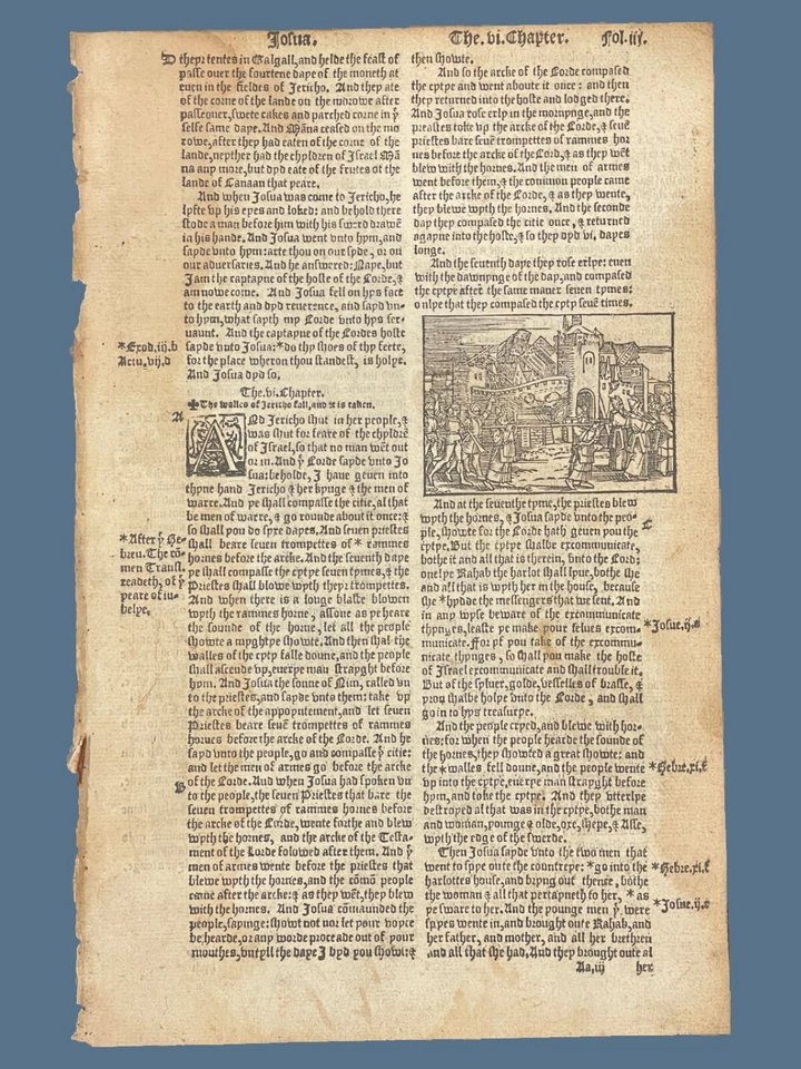 1549 Matthews-Tyndale Bible Page - Select Your Favorite Passage - Image 4 of 4