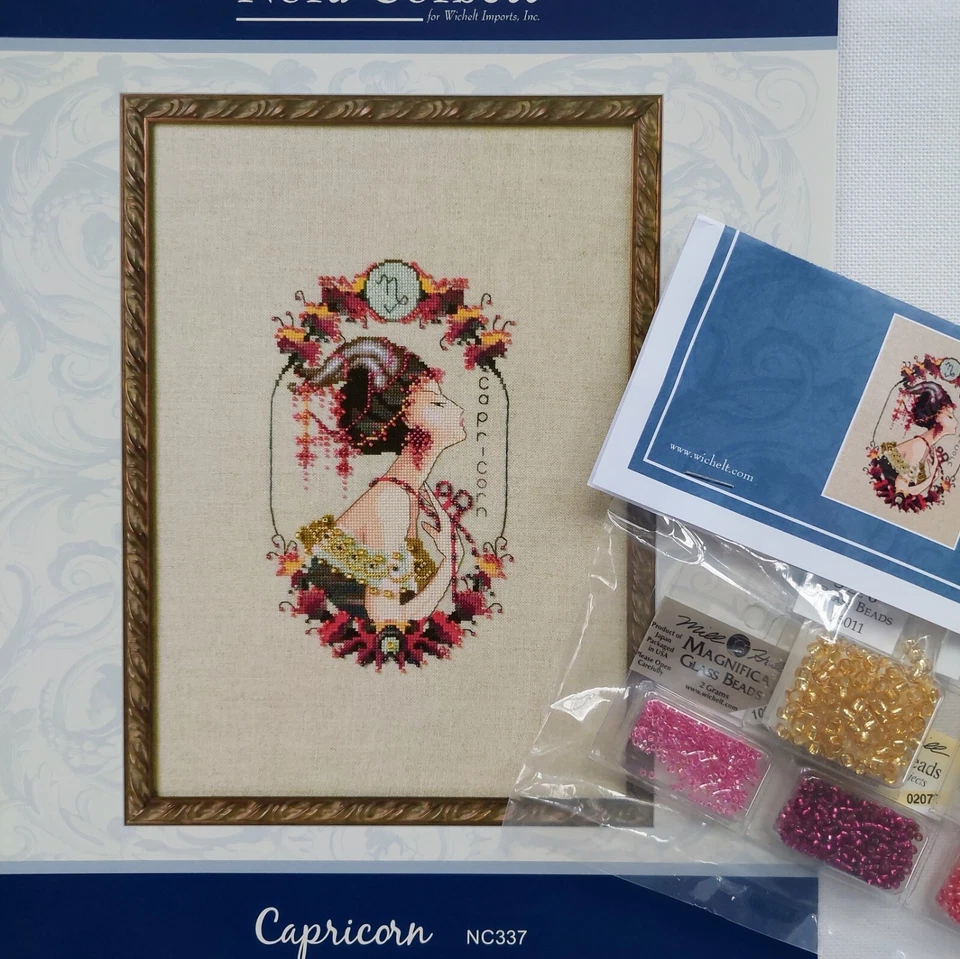 Capricorn Zodiac Beaded Cross Stitch Chart and Embellishment Pack Nora Corbett - Image 4 of 4