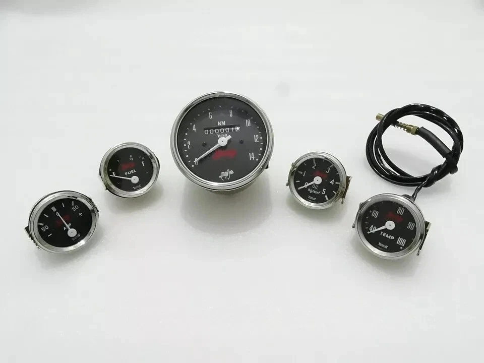 Willys Jeep Speedometer With Mechanical Temp Gauge Set |Fit For Foto 3 de 4