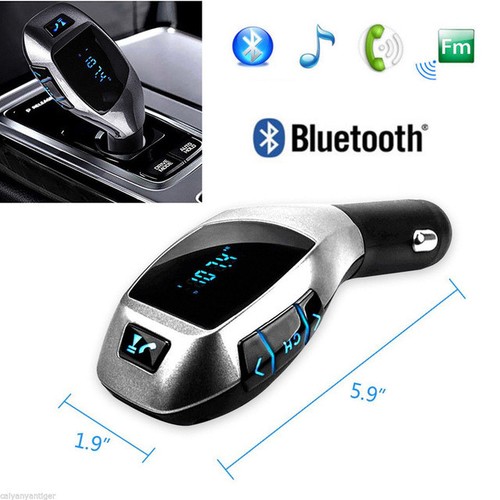 REPRODUCTOR TRANSMISOR BLUETOOTH MP3 FM MECHERO COCHE SD LED LCD | eBay