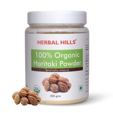 Herbal Hills Organic Haritaki Powder haritaki Fruit powder 200 gm Long Exp