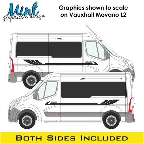 MWB VAUXHALL MOVANO L2 Motorhome Camper Decals Stickers Van Graphics NO P&P 015 - Picture 3 of 4