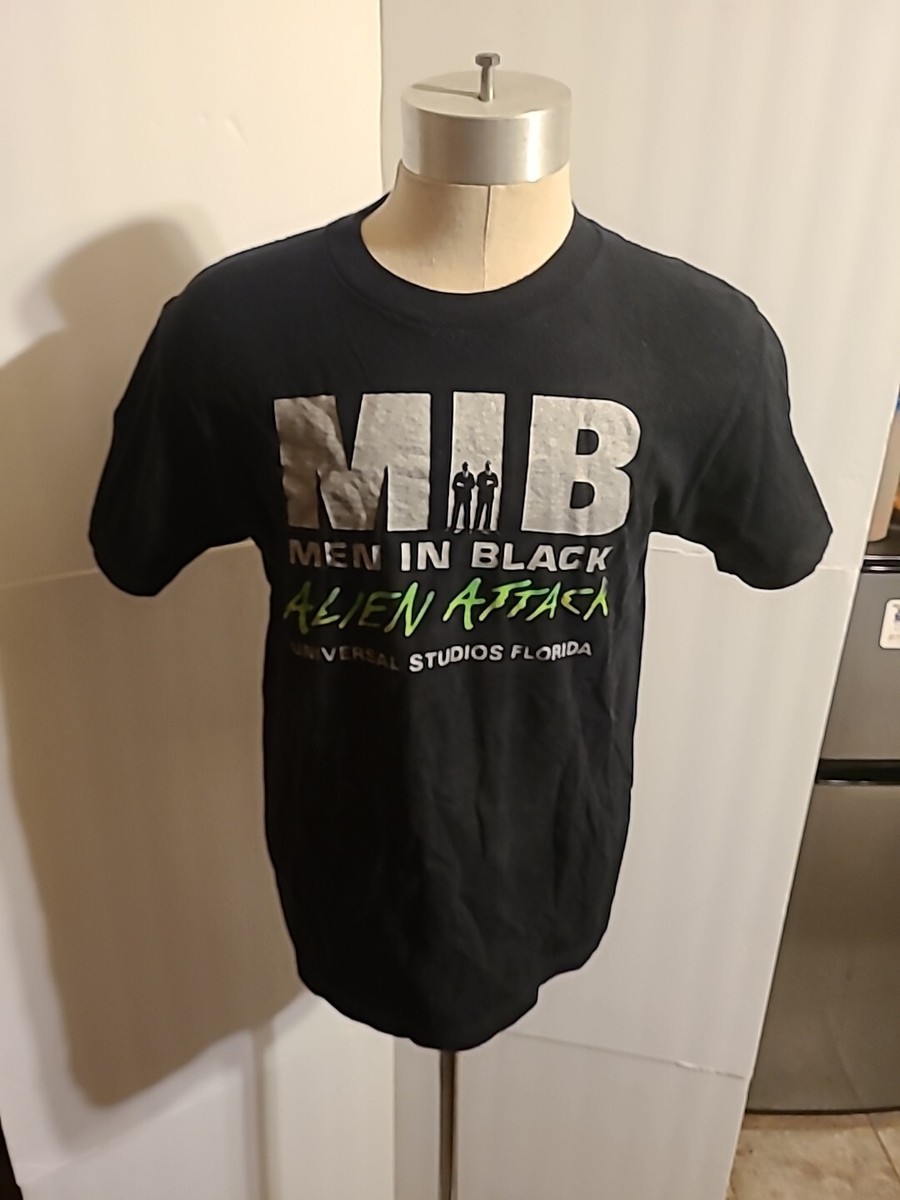 VINTAGE 2000 MEN IN BLACK ALIEN ATTACK M SHIRT UNIVERSAL STUDIOS 