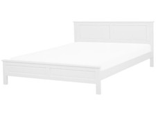 Bett aus Kiefernholz in Weiß mit Lattenrost 180x200 cm Holzbett im Landhausstil