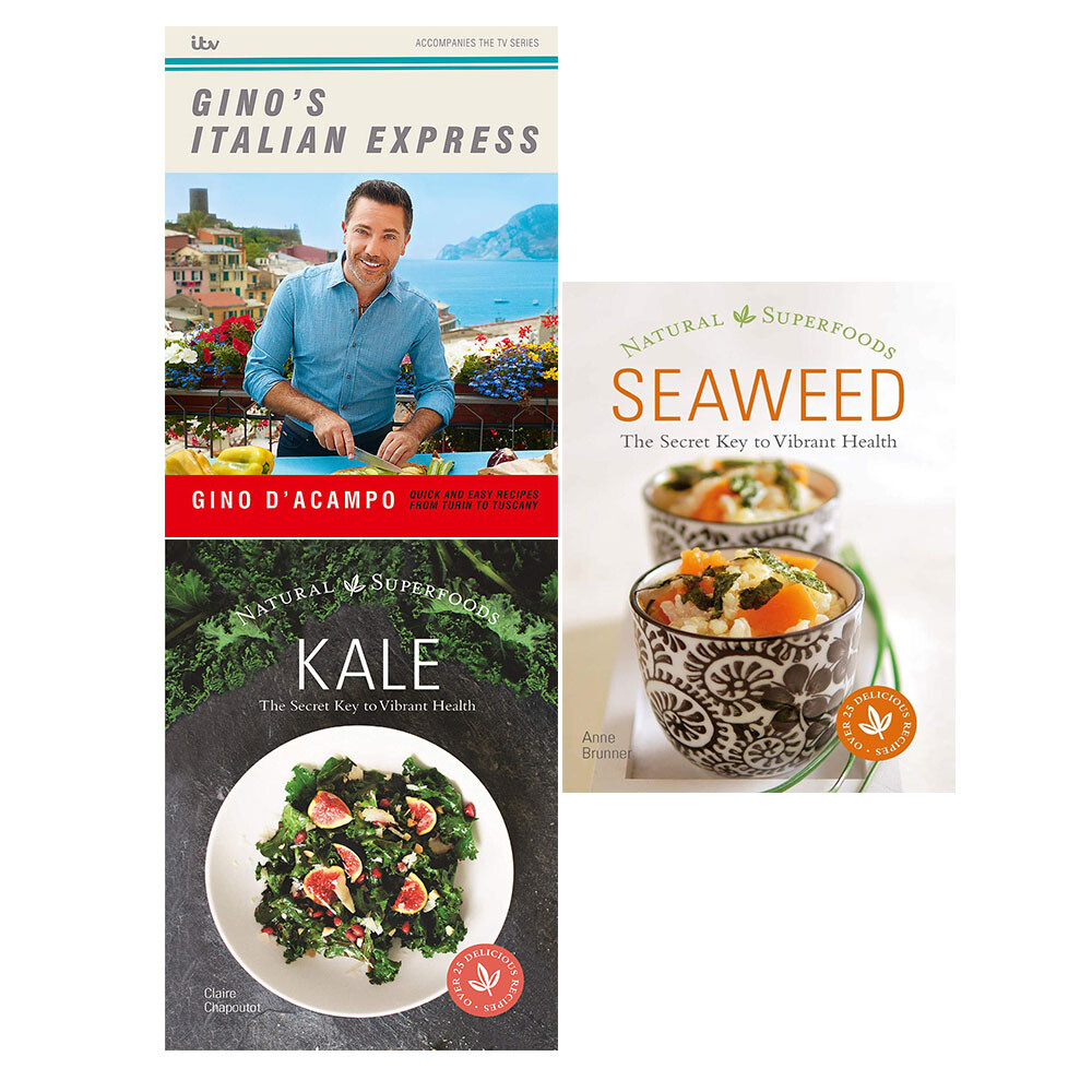 Gino's Italian Express,Kale,Seaweed: Natural Superfoods 3 Books Collection Set