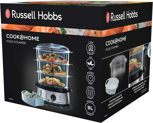 Cook@Home 9L Food Steamer, RHSTM3, 800W, 3 Tiers with 9L Total Capacity, Built-I - Picture 6 of 12