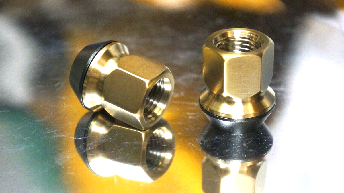 20pack set Gold Titanium Lug Wheel Nut 14x1.5 HEX19 60deg floating