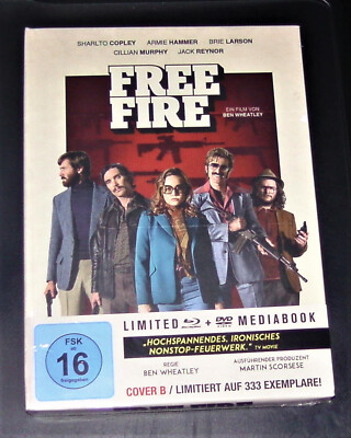 FREE FIRE LIMITIERTES MEDIABOOK COVER B BLU RAY + DVD SCHNELLER VERSAND NEU &OVP