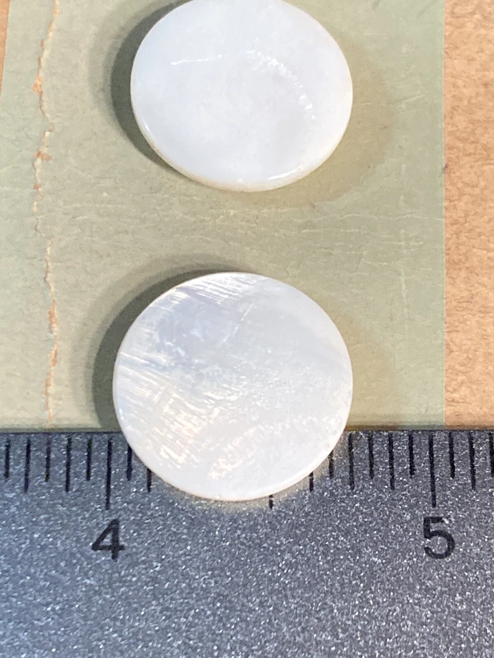 Vintage Luckyday Round Pearl Buttons Self Shank 3/4" 2 NEW on Card - Image 4 of 4