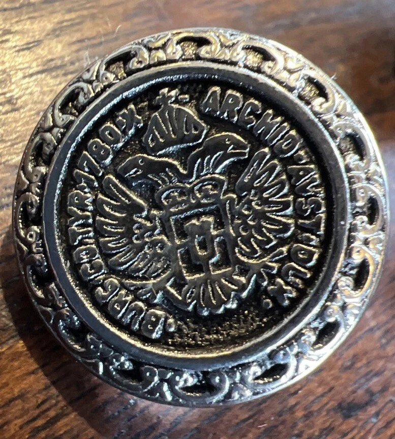 Burg Co Tyr 1780 X Archid Avst Dux Silver Color Button Eagle Sew Six VTG GUC - Image 4 of 4