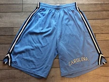 Vintage Cotton Exchange North Carolina Heels Shorts Mens L Blue White Mesh