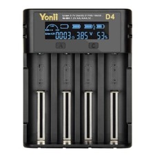 4 Slots LCD Display Batterie Ladeger&auml;t AA AAA C F6 USB -Akku -Ladeger&auml;t