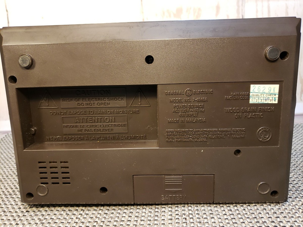 Vintage 1980s General Electric GE 7-4646a Am/fm Digital Clock